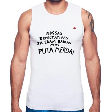 Imagem de Regata Nossas expectativas já eram baixas - Foca na Moda, Branco, M