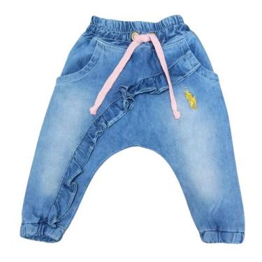 Imagem de Calça Jeans Bebê Babado Moda Blogueirinha - Patrulha Street, Marmoriza