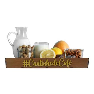 Imagem de Cantinho Do Café Bandeja Decorativa Porta Copos Xicaras - CasaBebeDeco