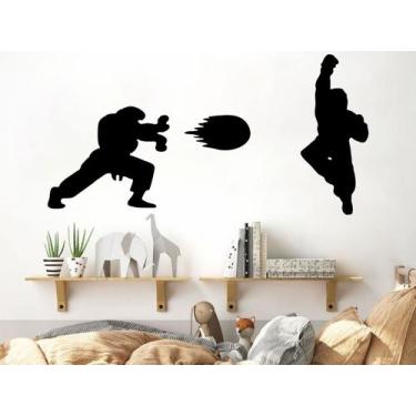 Imagem de adesivo de parede street fighter games jogos de luta - Adesivos Kigrud