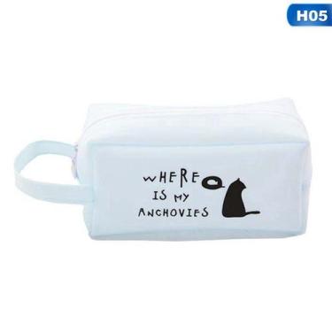 Imagem de Estojo Necessaire Silicone Estampado Gatinho 2020 - OEM, Transparente,