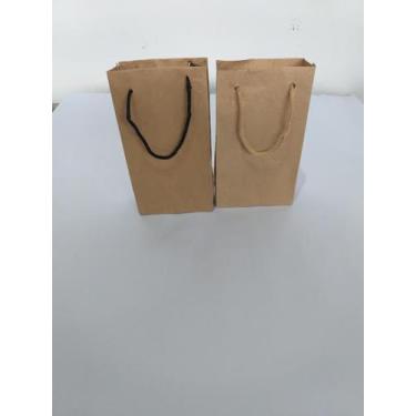 Imagem de Sacolas de papel kraft no atacado 10 X 17 X 5 pacote com 200 unidades 