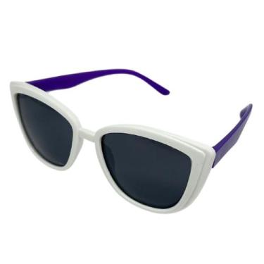Imagem de Óculos De Sol Infantil Branco Roxo Uv 400 Protection My1610 - Spectre