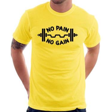 Imagem de Camiseta No Pain No Gain - Foca na Moda, Amarelo, P