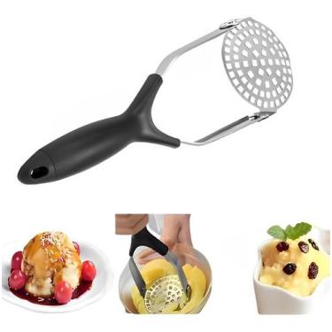 Imagem de Amassador Espremedor De Cabo Preto Batatas Legumes Feijão Cenoura - ZE