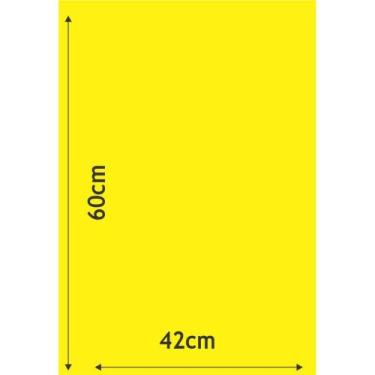 Imagem de Cartaz para Marcação Liso Amarelo A2 250G 42X60CM - Pacote com 100 Uni