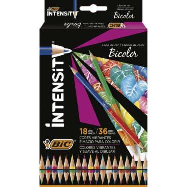 Imagem de Lápis de COR Sextavado Intensity Bicolor 18 Lápis para 36 Cores