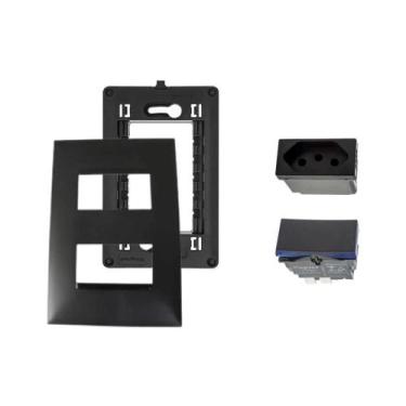 Imagem de Kit Conjunto 4x2 Tomada 20A Interruptor Simples Pial Plus+ - Legrand