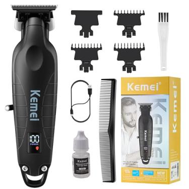 Imagem de KEMEI 2293 Professional Hair/Beard Trimmer for Men Zero Gapped Hair Clippers for Barber with T Blade, Cordless Rechargeable Father Day GiftsL8