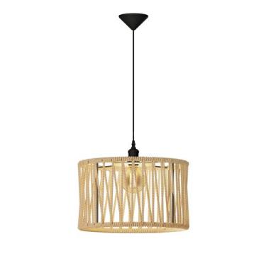 Imagem de Luminária Pendente Cupula Moderno Sala Jantar  Corda Nautica - Aqui Mo