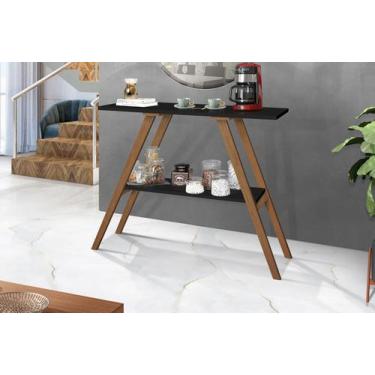 Imagem de Buffet Aparador Sala Cantinho Café Cristal Pé Madeira -Retro - Moderno