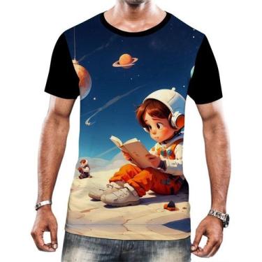 Imagem de Camisa Camiseta Crianças Astronautas Planetas Galáxias 3 - Enjoy Shop,