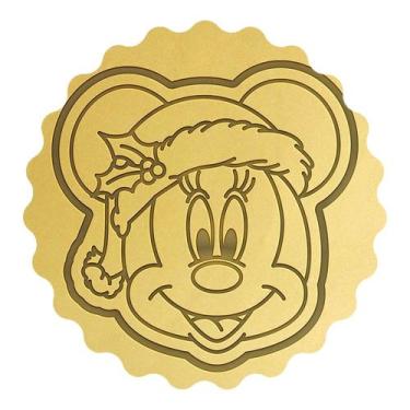 Imagem de Cortador Biscoito Cabeça MInnie Gorro Sorrindo - DOCE IMPRESSO,  6cm