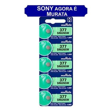 Imagem de 5 Baterias Sony 377 Sr626sw Original Lr626 177 Ag4 Murata