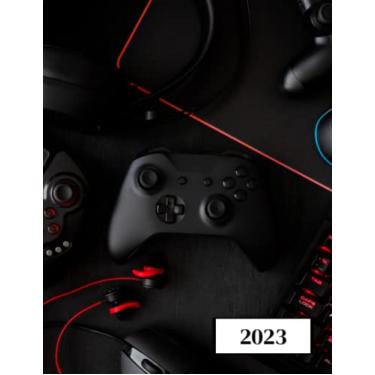 Imagem de 2023: Agenda semainier au format A4 - Année civile (Janvier à Décembre 2023) - Intervalles d'1h (7h-22h) - Contacts, jours fériés, mots de passe, ... - Une semaine sur deux pages