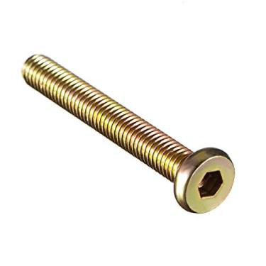 Imagem de uxcell M6x45 mm Furniture parafuso porca sextavada soquete Drive cabeça redonda parafuso banhado a zinco 10 peças