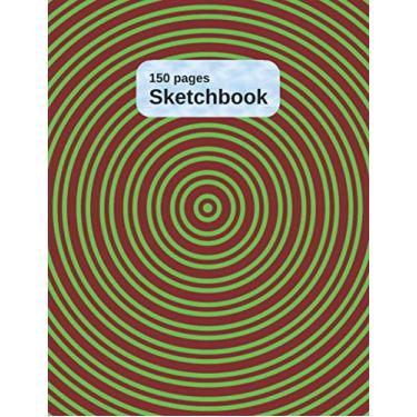 Imagem de 150 Pages Sketchbook: 8.5" x 11" Unlined/Unruled Notebook Journal for Drawing, Doodling, Designing, Learning, Painting, Sketching, Writing. (Multi circle background cover volume 59)