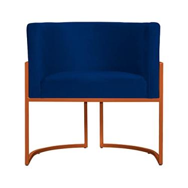 Imagem de Poltrona Luana para Sala Base em Bronze Suede Cores - DS Estofados