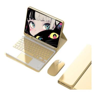 Imagem de Capa Tablet + Teclado + Mouse Para iPad Pro 11 Polegadas (Amarelo, teclado de toque)