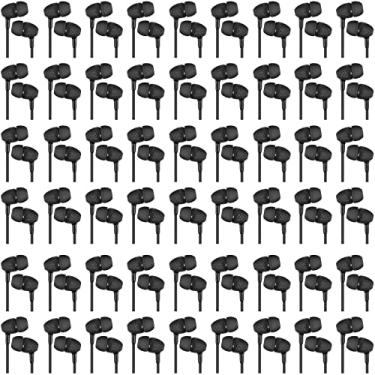 Imagem de Macarrie Pacote com 200 fones de ouvido infantis a granel, fones de ouvido de sala de aula de 3,5 mm para estudantes, cores sortidas, fone de ouvido com fio, sem microfone, para sala de aula,