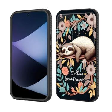 Imagem de wiaekosef Capa para Pixel 8a Capa de lente de câmera deslizante integrada, proteção resistente à prova de choque, capa de camada dupla para Google Pixel 8a 6,1 polegadas 2024, linda preguiça bebê na