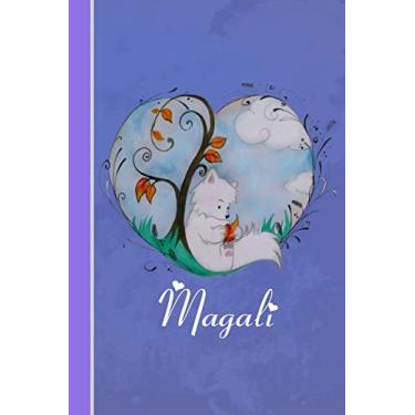 Imagem de Magali: Cahier personnalisé | Fox avec coeur | Couverture souple | 120 pages | vide | Notebook | Journal intime | Scrapbook | idée cadeau