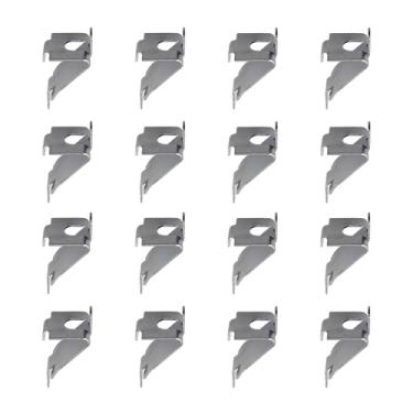 Imagem de DUODUO 344-08982-0 Clipes de prateleira de ferro galvanizado de substituição, 920158 clipes de prateleira de geladeira, clipes de suporte de prateleira de ferro galvanizado para geladeira e freezer,