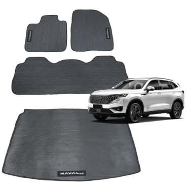 Imagem de Tapete Automotivo Haval H6 2023 2024 2025 Borracha 3 Peças com Protetor de Porta Malas Impermeável