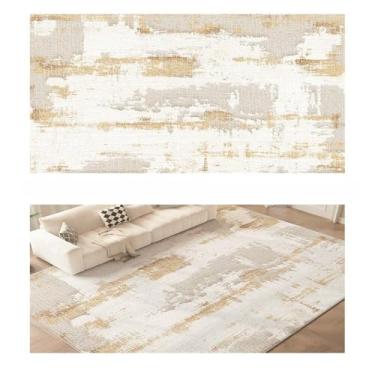 Imagem de Tapete Bege Abstrato Creme Sala de Estar Tapetes Decorativos de Luxo Tamanho Grande Tapete Fácil de Limpar Sofá Quarto Tapetes, AX044,3,E,220x330cm