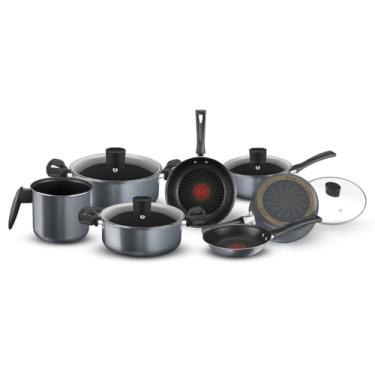 Imagem de Jogo de Panelas, Rochedo, Limpa Fácil, 7 peças, Grafite