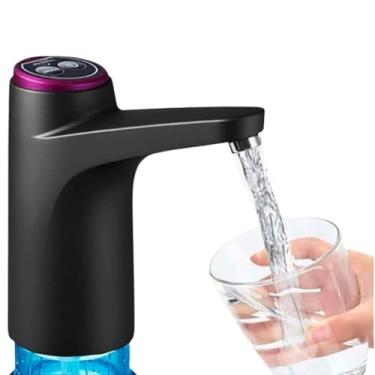 Imagem de Dispenser Para Galão De Água Mineral 10 E 20 Litros Ideal Para Uso Doméstico Bomba Galão De Água Bebedouro Recarregável Bivolt (Preto)