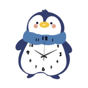 Imagem de XLWLLNJ Relógio de parede do pinguim Silent Cafe Decoração de casa Ornamento Moderno que não é um relógio suspenso para o hotel de festa da fazenda em casa