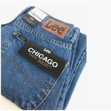 Imagem de Calça jeans lee chicago 100 algodão tradicional masculina, 48