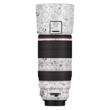 Imagem de Adesivo protetor para câmera de película de vinil para Canon EF 100-400 mm F4.5-5.6L is II USM Protector Coat Photography Accessories 100-400 4.5-5.6 (Cartoon Space White)