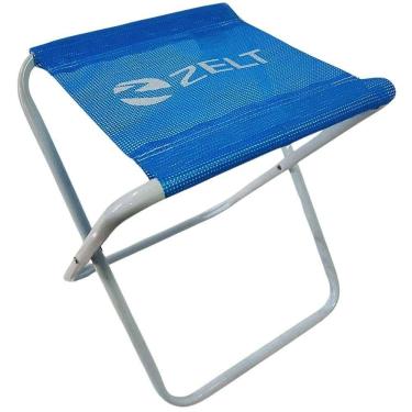 Imagem de Banqueta Dobrável em Aço Pintado até 90Kg Azul ZELT