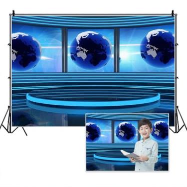 Imagem de TTQYFNM 3 x 2,4 m, cenário interno para TV, TV, fundo de radiodifusão, fotografia global, notícias, transmissão ao vivo, programas de gravação de tela, conferências, notícias, fotos, adereços