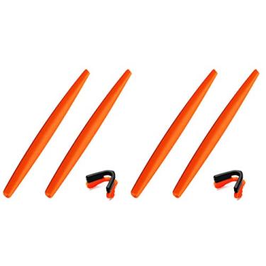 Imagem de SAUCER Kit de borracha para substituição de peças de nariz e mangas de têmpora para aquecedor de armação Oakley M | Híbrido | Strike | Óculos de sol Sweep - Laranja