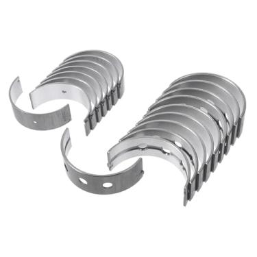 Imagem de ACROPIX Kit de rolamento principal e biela Nº 1170175022/1304175010 para Toyota Tacoma 1995-2004 Rolamento da haste do virabrequim do motor metal prateado 18 peças