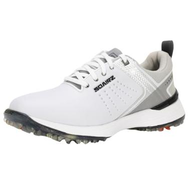Imagem de SQAIRZ Freedom Tênis de golfe feminino atlético, tênis de golfe, projetado para equilíbrio e desempenho, espigões substituíveis, à prova d'água, sapatos de golfe femininos com pontas, sapatos de golfe