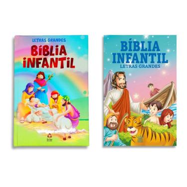 Imagem de Combo Bíblia Infantil Letras Grandes - Kit com 2 Livros
