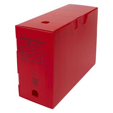 Imagem de Kit Arquivo Morto Facil Polionda A4 Oficio Polibras 25 Und, Vermelho