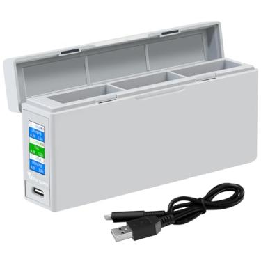 Imagem de Carregador de bateria triplo LCD para GoPro Hero 12/11/10/9 preto, estojo de carregamento USB Go pro Enduro com cabo USB-C, carregamento rápido, 3 baterias, acessórios