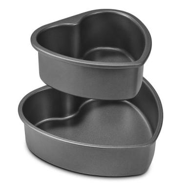 Imagem de Forma de bolo HONGBAKE antiaderente em forma de coração de 20 cm e 15 