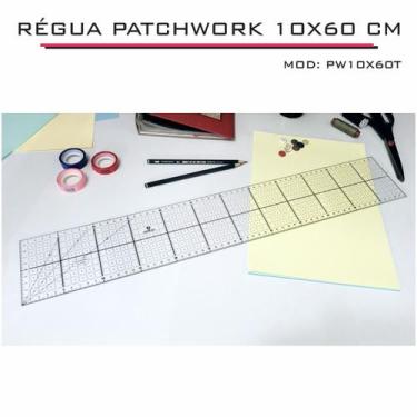 Imagem de Régua Patchwork Scrapbook Corte Artesanato 10x60 cm - Fenix