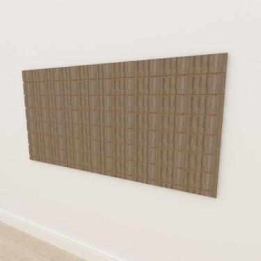 Imagem de Painel canaletado 18mm amadeirado escuro altura 90 cm comp 180 cm - E-