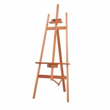 Imagem de Cavalete para Pintura Estúdio, Suporta Telas de até 1,35 m de altura, Trident, 12004, Madeira Eucalipto Clara