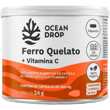 Imagem de Ferro Quelato + Vitamina C Vegano (60 Capsulas) - Ocean Drop