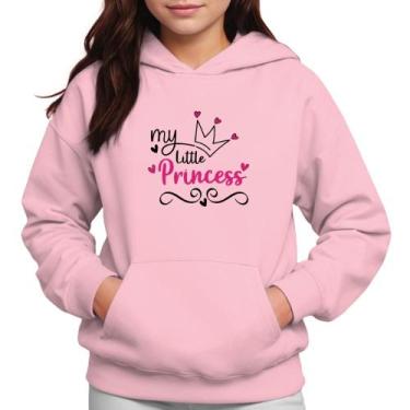 Imagem de Moletom Infantil Canguru Menina Estampa Minha Princesa - Samcro Vestuá