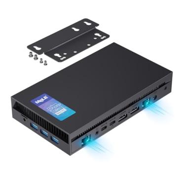 Imagem de MeLE Overclock X5 Core i5-12450H (8C/12T, até 4,4GHz) Mini PC 16GB DDR4 512GB NVMe SSD, Micro PC Dual Channel com 2X HDMI + 2X USB-C 4K Quad Display, Dual LAN 1GbE + 2.5GbE, 2.4GHz/5GHz WiFi BT5.2