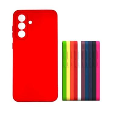 Imagem de Capinha Capa Case Silicone Aveludada Forro Interno Premium Macia Vermelha Compativel com Samsung Galaxy A36